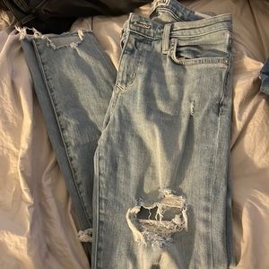 Lovers and friends light blue mid rise skinny jeans